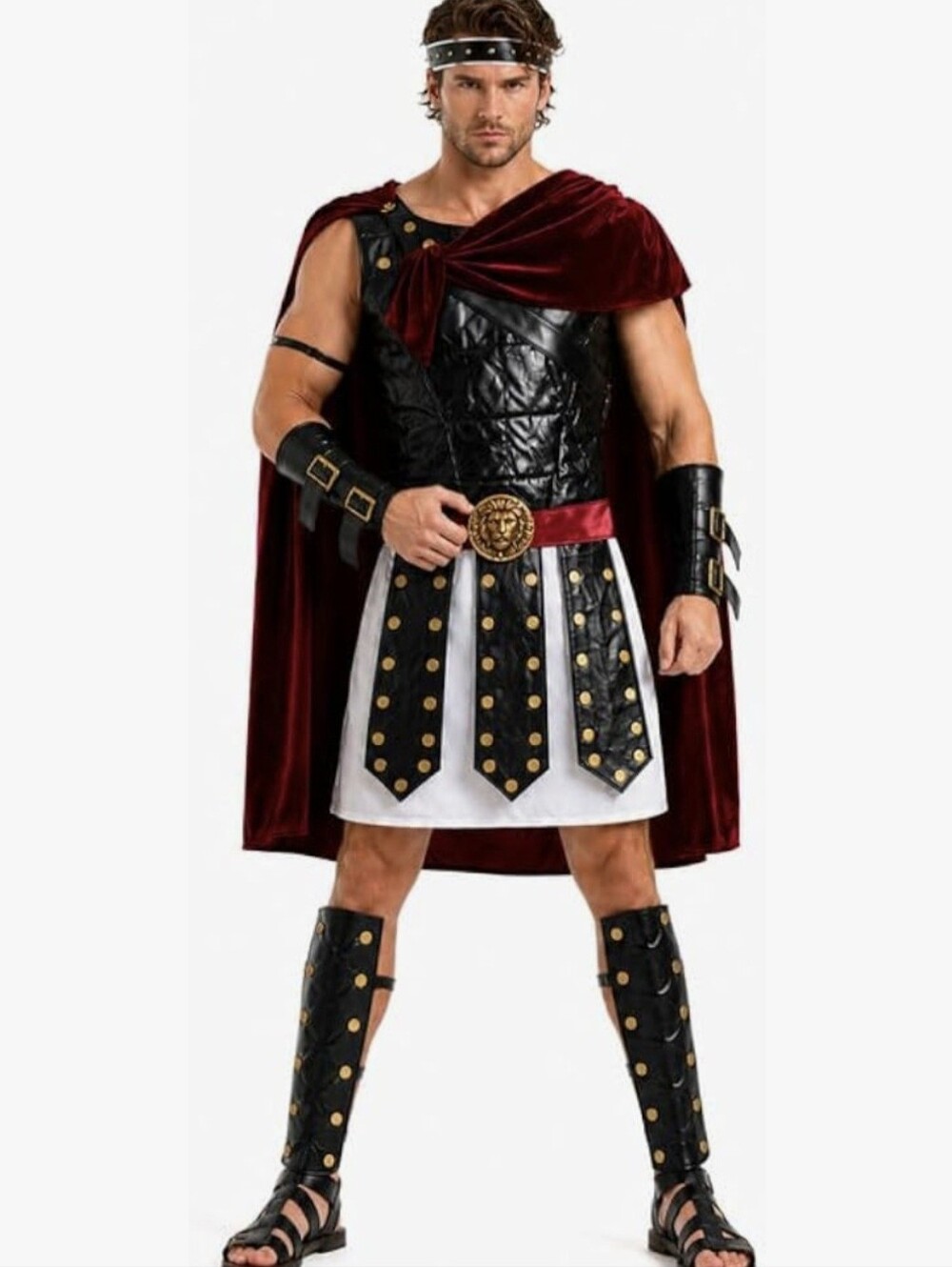 NIB Men's Roman Gladiator Halloween Costume - Large